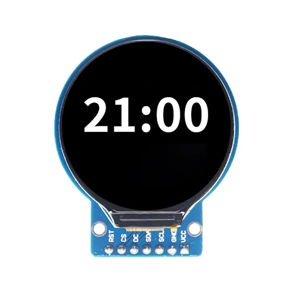 Módulo de exibição LCD TFT para Arduino, redondo, 240X240, interface SPI, GC9A01 Driver, 4 fios, SPI, PCB, 1,28"