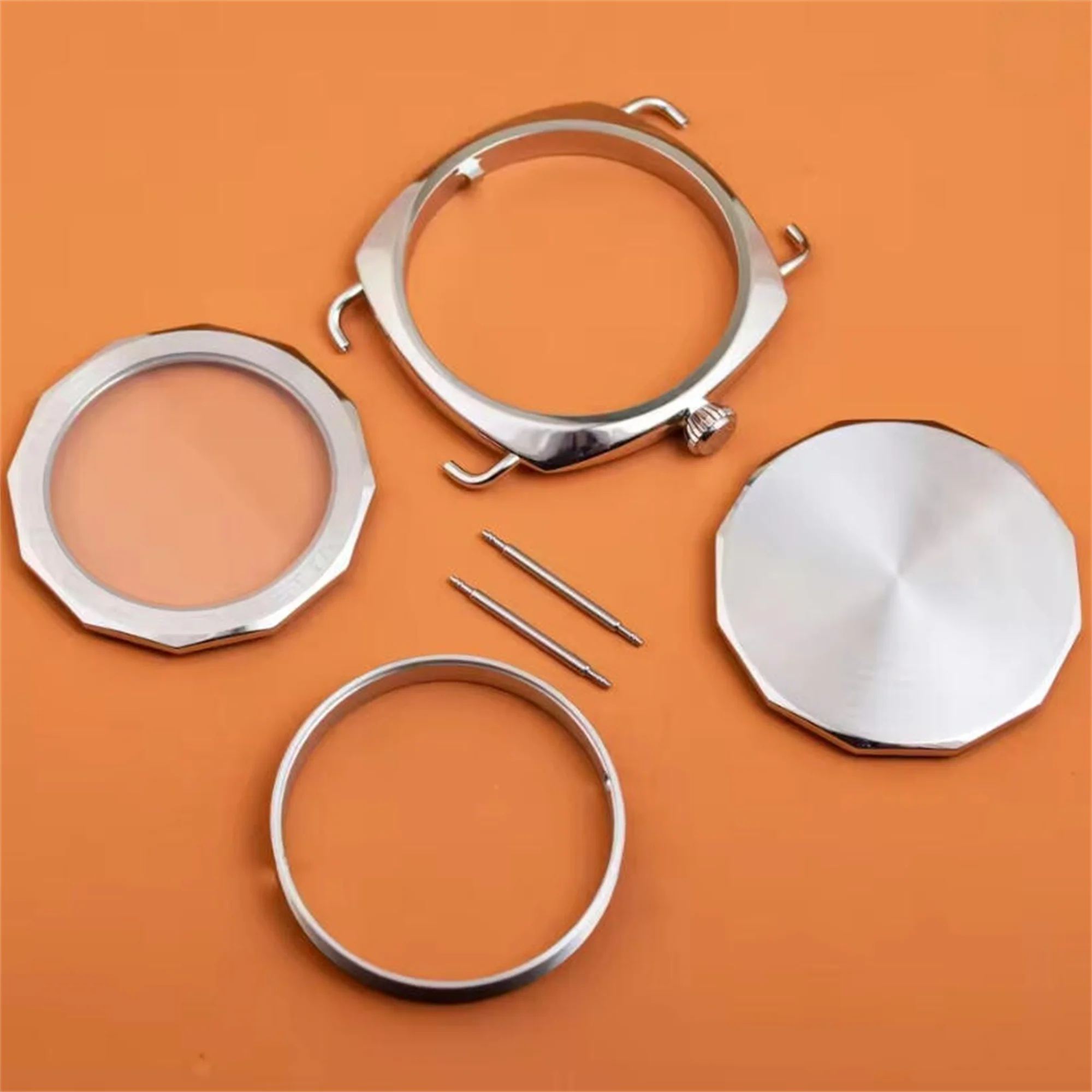 

For PAM 3646WL Case Vintage Case Stainless Steel MOD Watch Case 10ATM Waterproof Case for ETA6497/6498/ST3600 movement Accessory