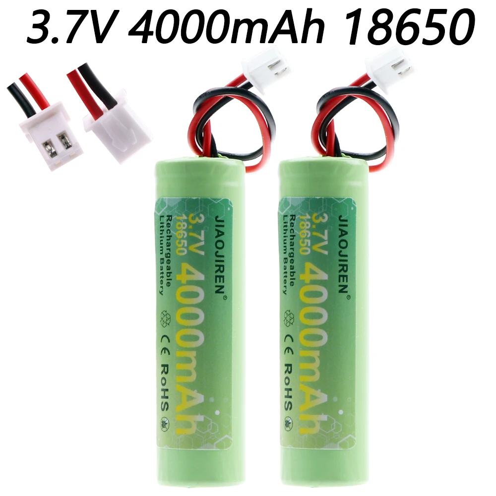 

3.7V 18650 4000mah Rechargeable Lithium Battery Pack for Fishing LED Light Bluetooth Speaker 4.2V Emergency DIY Batteries XH2.54