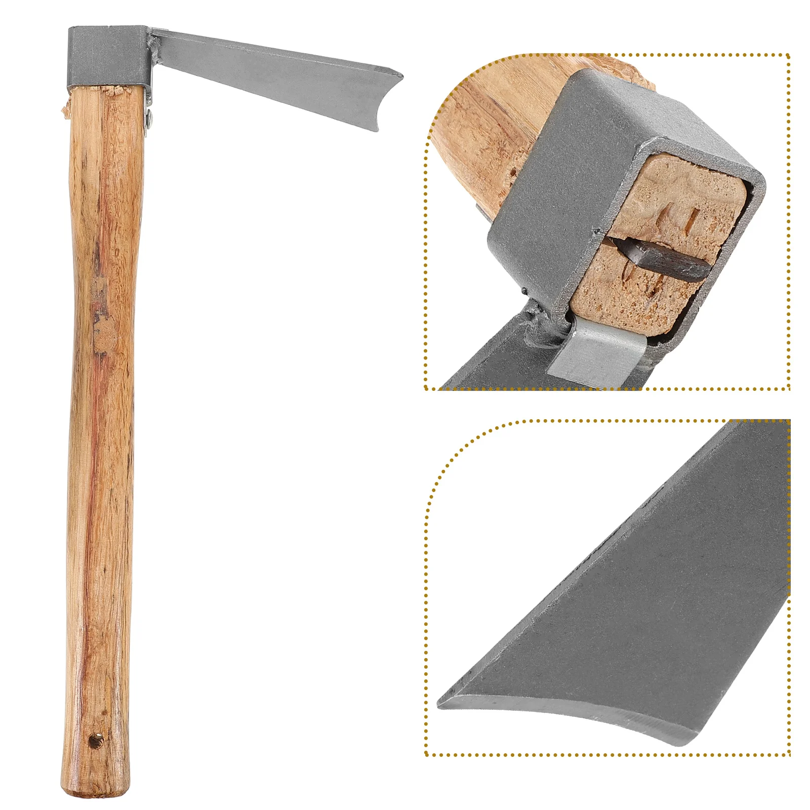 

Garden Hoe Solid Construction Wooden Handle Impact Resistant Durable Weeding Digging Cultivator Tool for Vegetable Planting