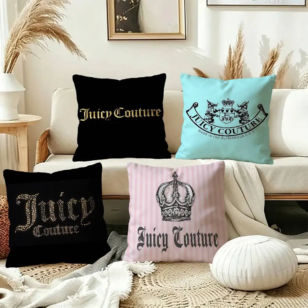 J-Juicy logo C-CoutureS-S Pillow Gift Home Office Decoration Pillow Bedroom Sofa Car Cushion CoverPillow Case