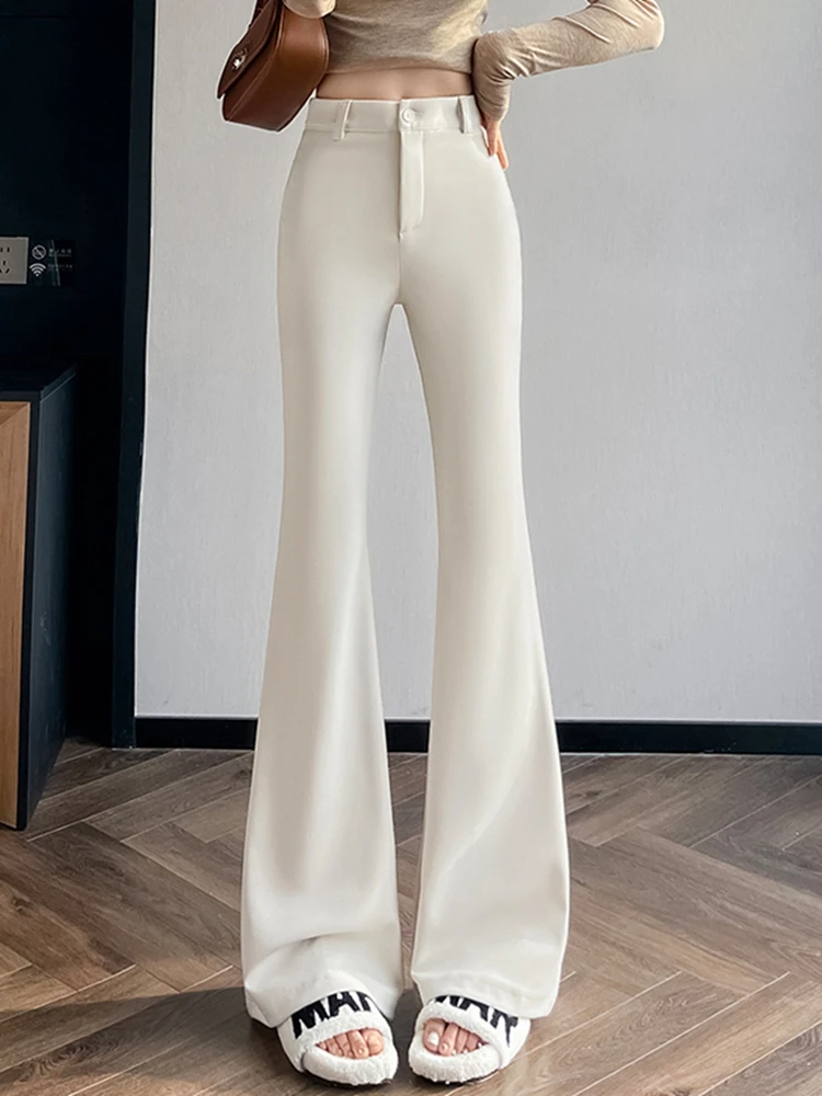 Elegant Summer Black Flare Pants Women Trousers 2025 Korean Fashion Y2k Clothes Pantalones streetwear High Waist Wide Leg Pants