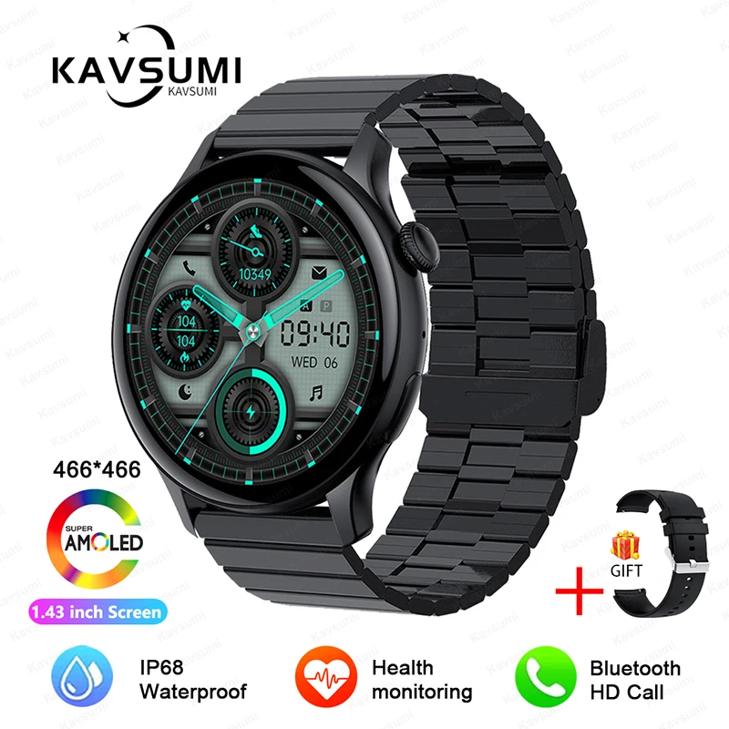 2025 NFC Smart Watch Amoled HD GPS Track Sports Heart Rate Bluetooth Call Waterproof Ladies Women Smartwatch For Huawei Xiaomi