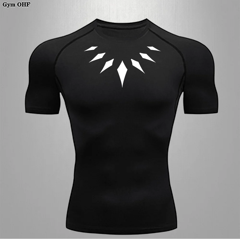 Rashguard Men's Compressed Anime Printed T-shirt Fitness Jujitsu Workout Athletic Sportswear Cycling Sweatshirt GYM MMA Training
