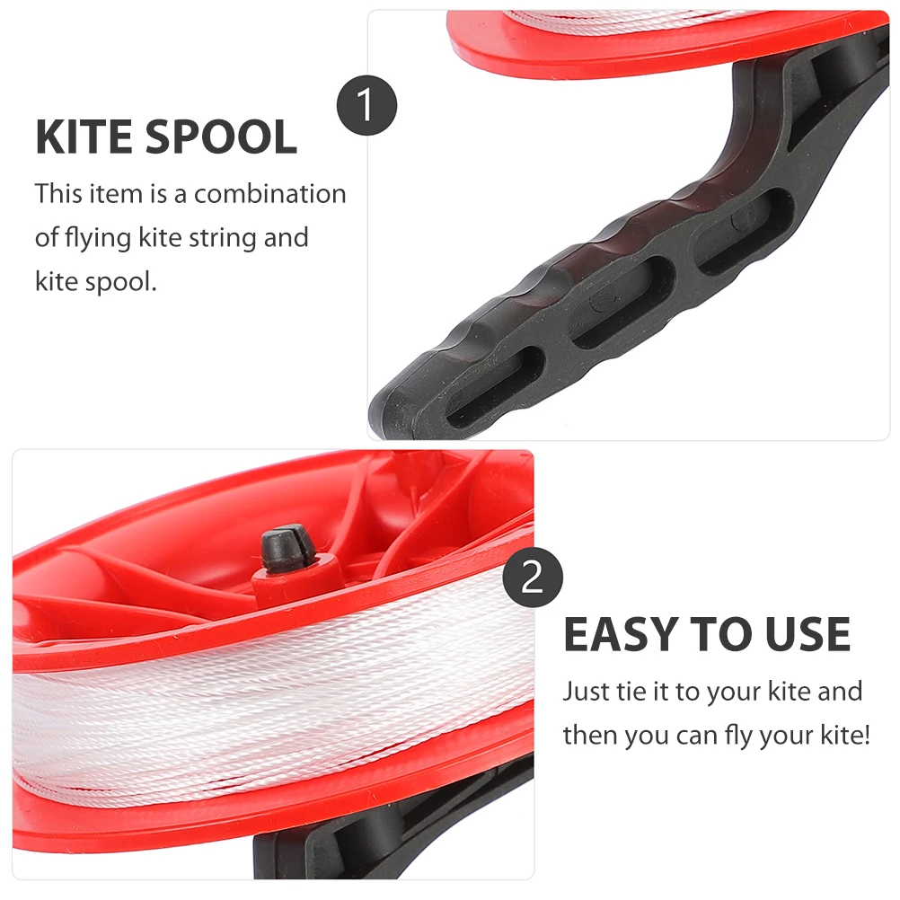 Bobina per aquiloni da 5 pezzi con corda da 50 m Avvolgitore di livello professionale Forte presa confortevole per attività di volo all'aperto