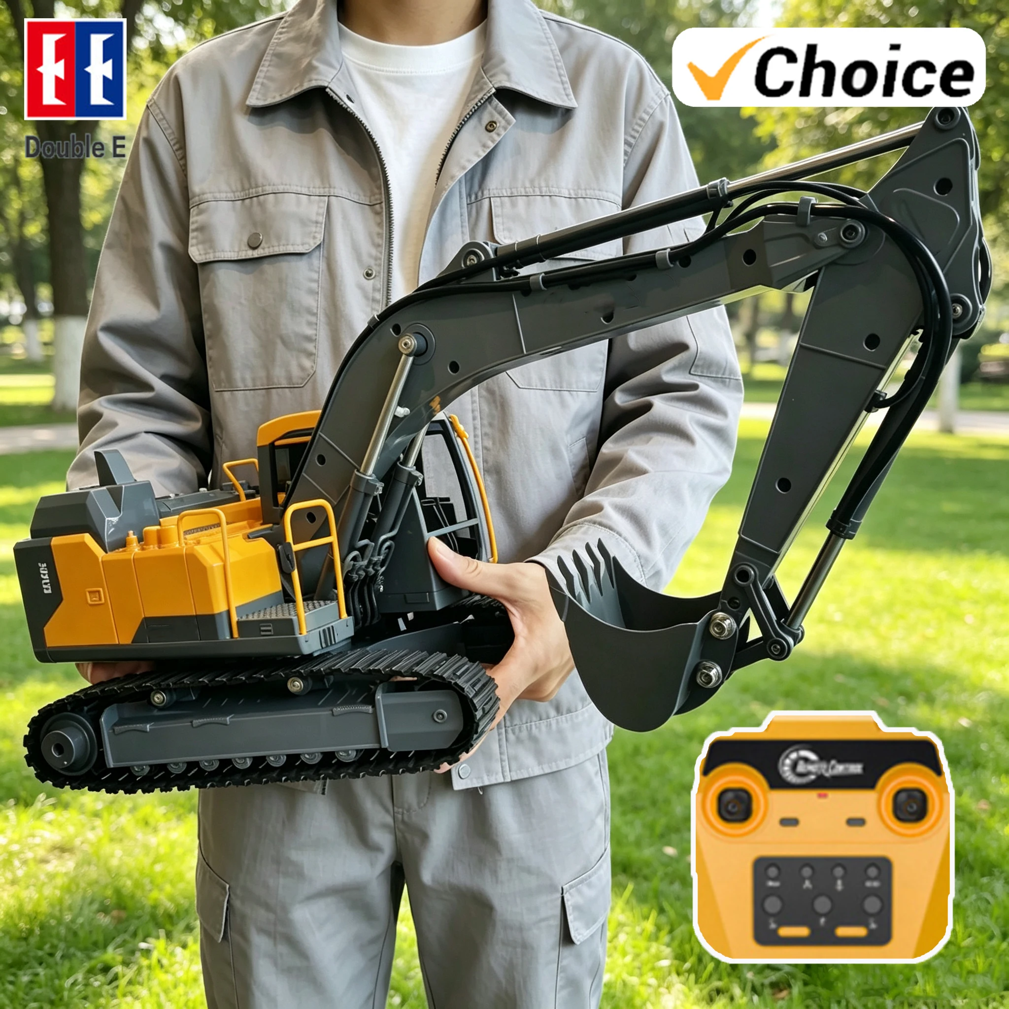 DOUBLE E 1598 EC160E 1/16 3 In 1 RC Truck Simulation  2.4G Full Scale Remote Control Alloy Excavator Vehicle Remotely with App
