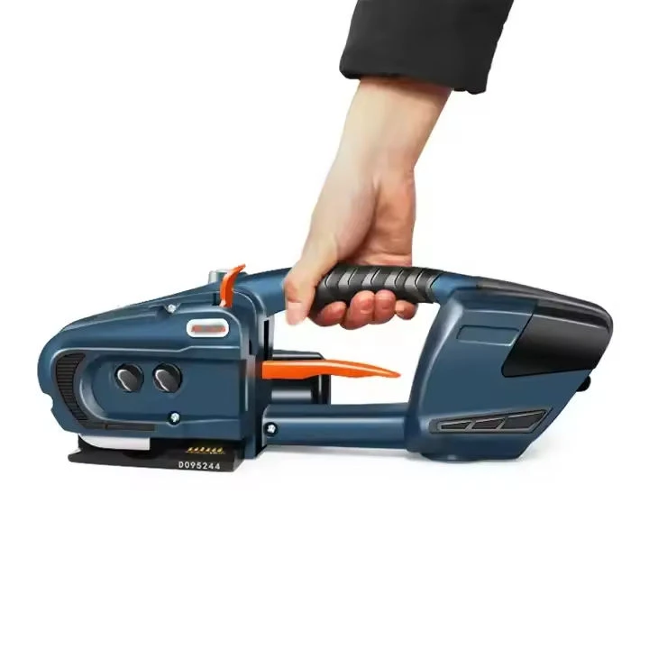 Rechargeable Electric Strapping Tool Handheld Battery Operated Plastic Banding Machine With 600-2800N Tension Adjustment
