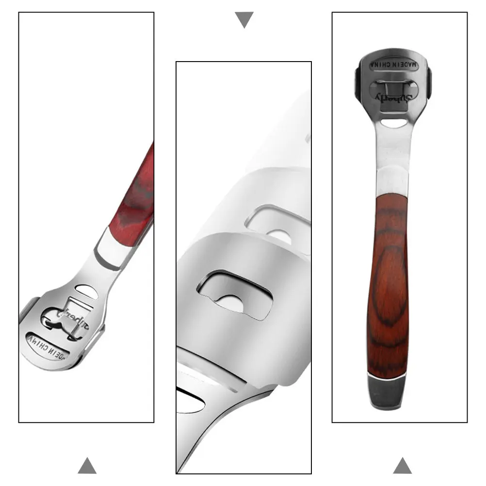 

1Set Ergonomic Pedicure Tool Kit Foot Scraper Callus Remover Stainless Steel Dead Skin Remover Foot Grinding File for Salon