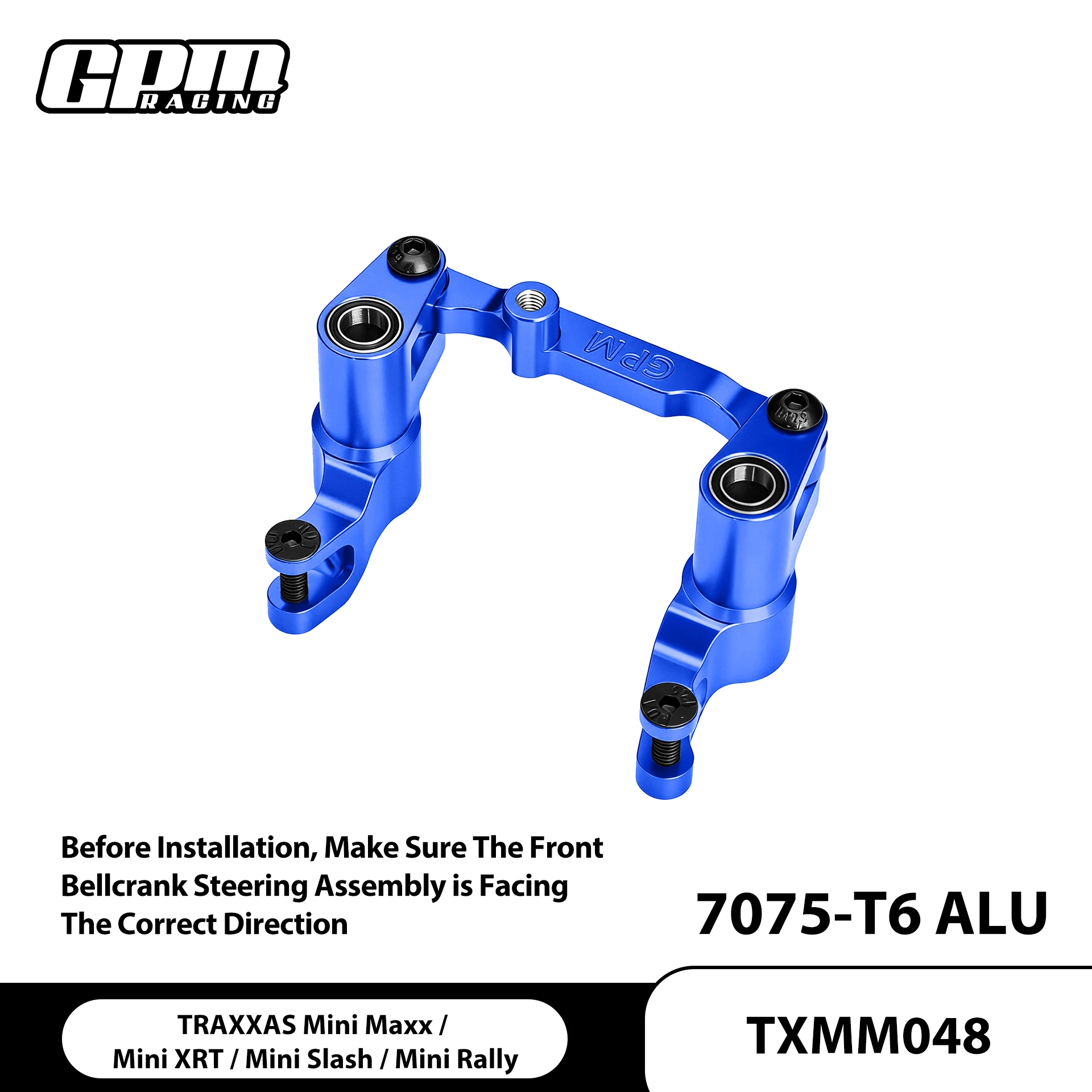 

GPM 7075 Alloy Front Bellcrank Steering Assembly For TRAXXAS Mini Maxx