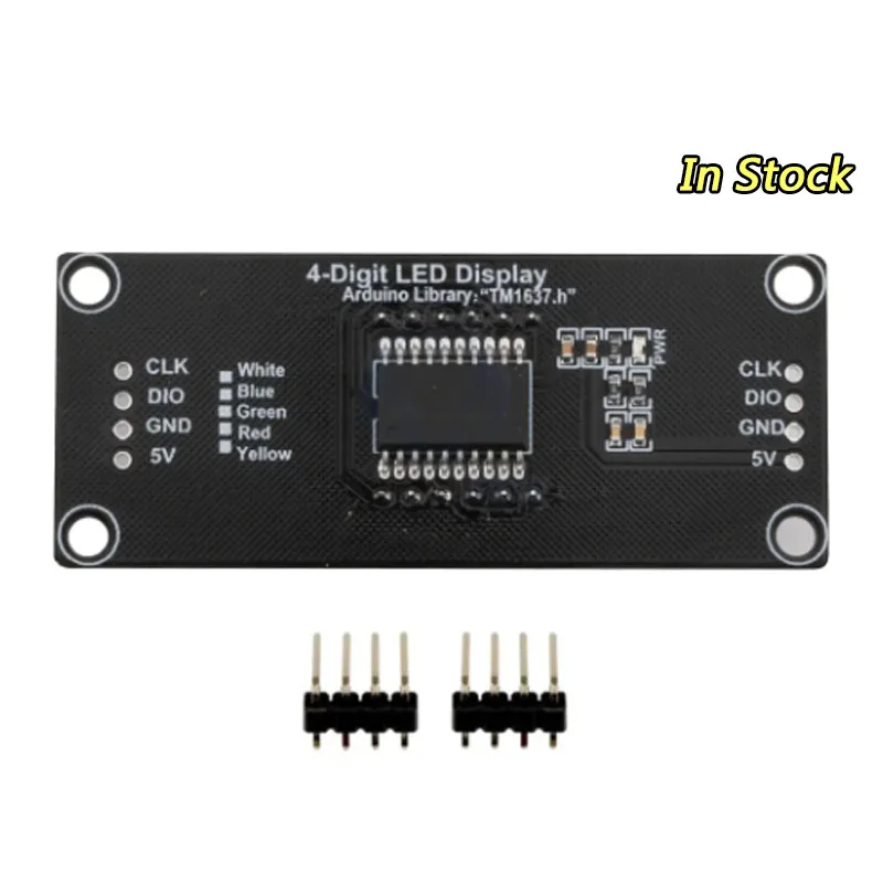 0.56 inch TM1637 LED Display Module 4 Digit LED Indicator for Arduino DIY Red Green Blue Yellow White