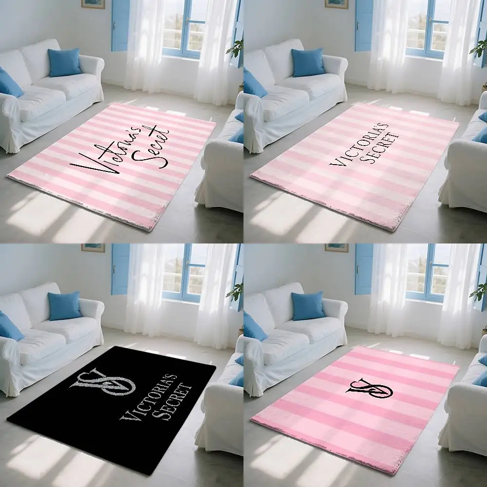 موضة T-victorias S-secretS الوردي الكلمة حصيرة الفن السجاد البساط لغرفة النوم غرفة المعيشة أريكة المنزل ممسحة ديكور ، طفل كبير عدم الانزلاق #3