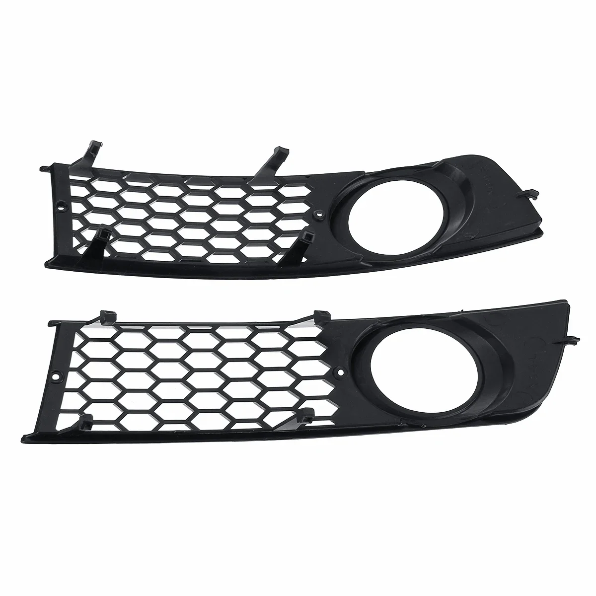 Pair Front Bumper Side Fog Light Grilles Grill Mesh Honeycomb For Audi A4 B6 2001-2005 8E0807681 8E0807682 Not Fit S-line