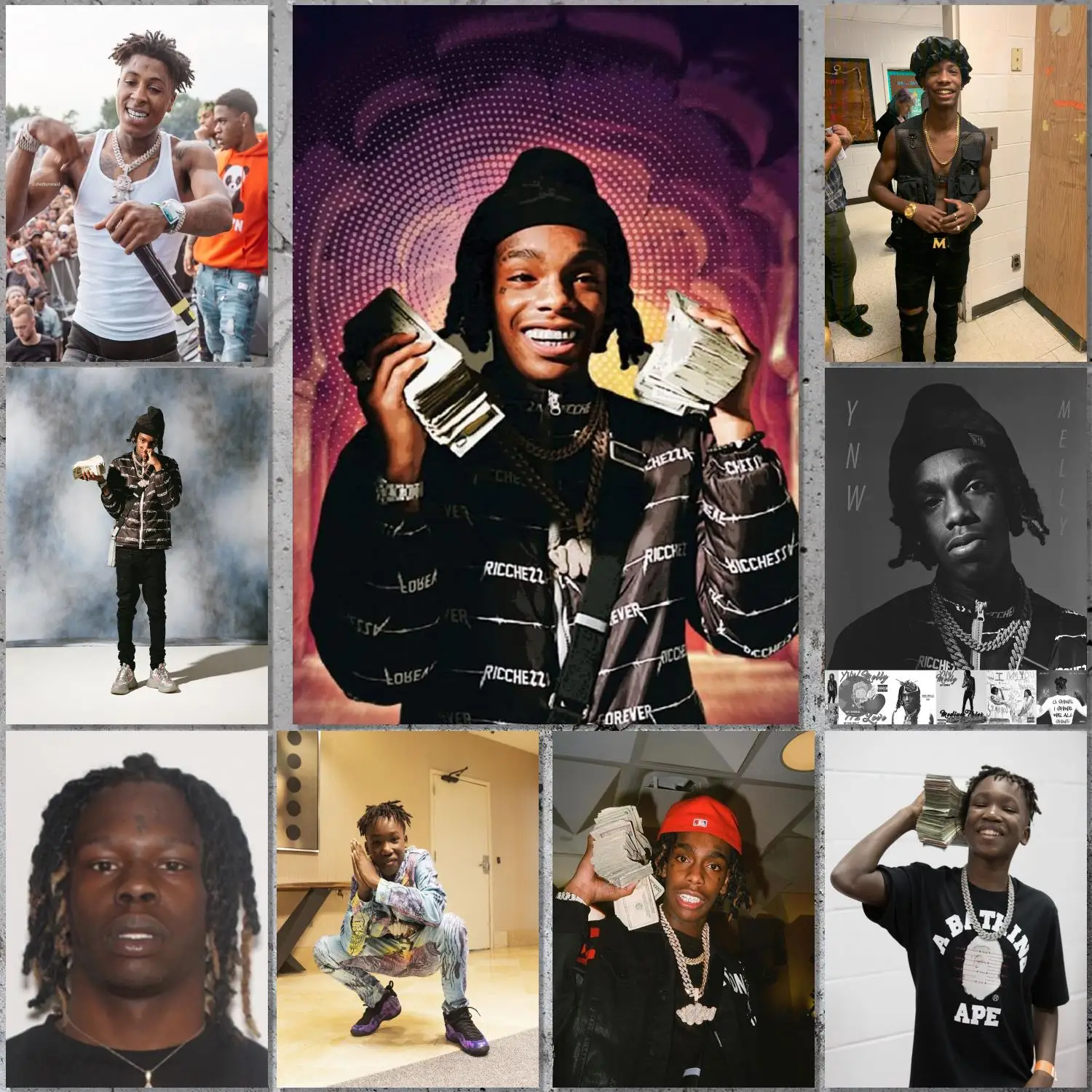 YNW Melly Poster Canvas Art Poster and Wall Art Picture Print Modern Family bedroom Decor Posters