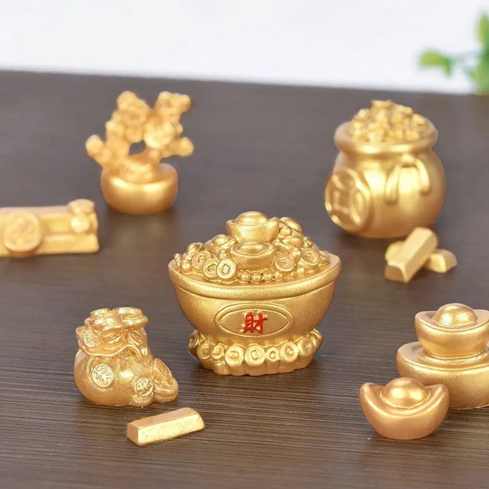 

Desktop Decor Wealth Rolling Micro Landscape Home Decor Resin Figurine Fortune Trinkets Auspicious Ornaments Small Ornament