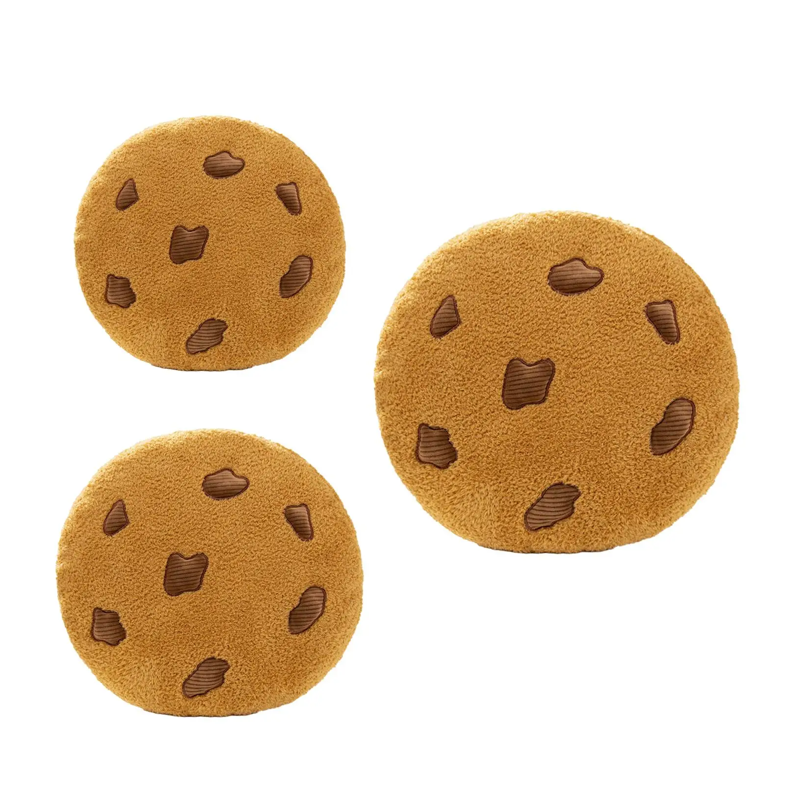 Chocolate Chip Cookie Pillow Round Meditation Cushion Floor Cushion Pouf for Living Room Restaurant Balcony Dining Room Dorm