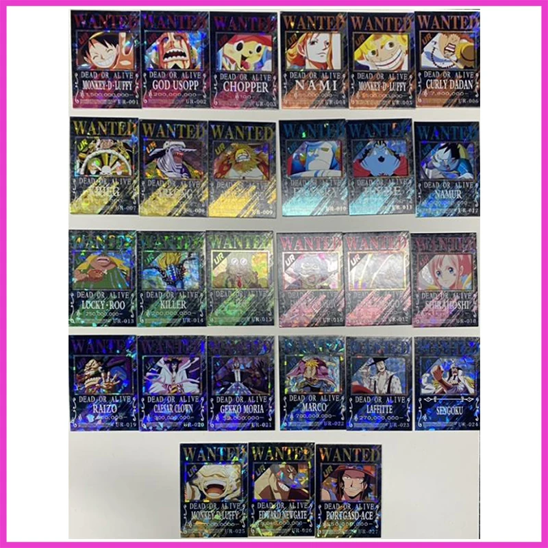 

Anime ONE PIECE Rare UR Refraction Foil Luffy Sanji Nami Jinbe Usopp Marco Toys for boys Collectible Cards Birthday Present