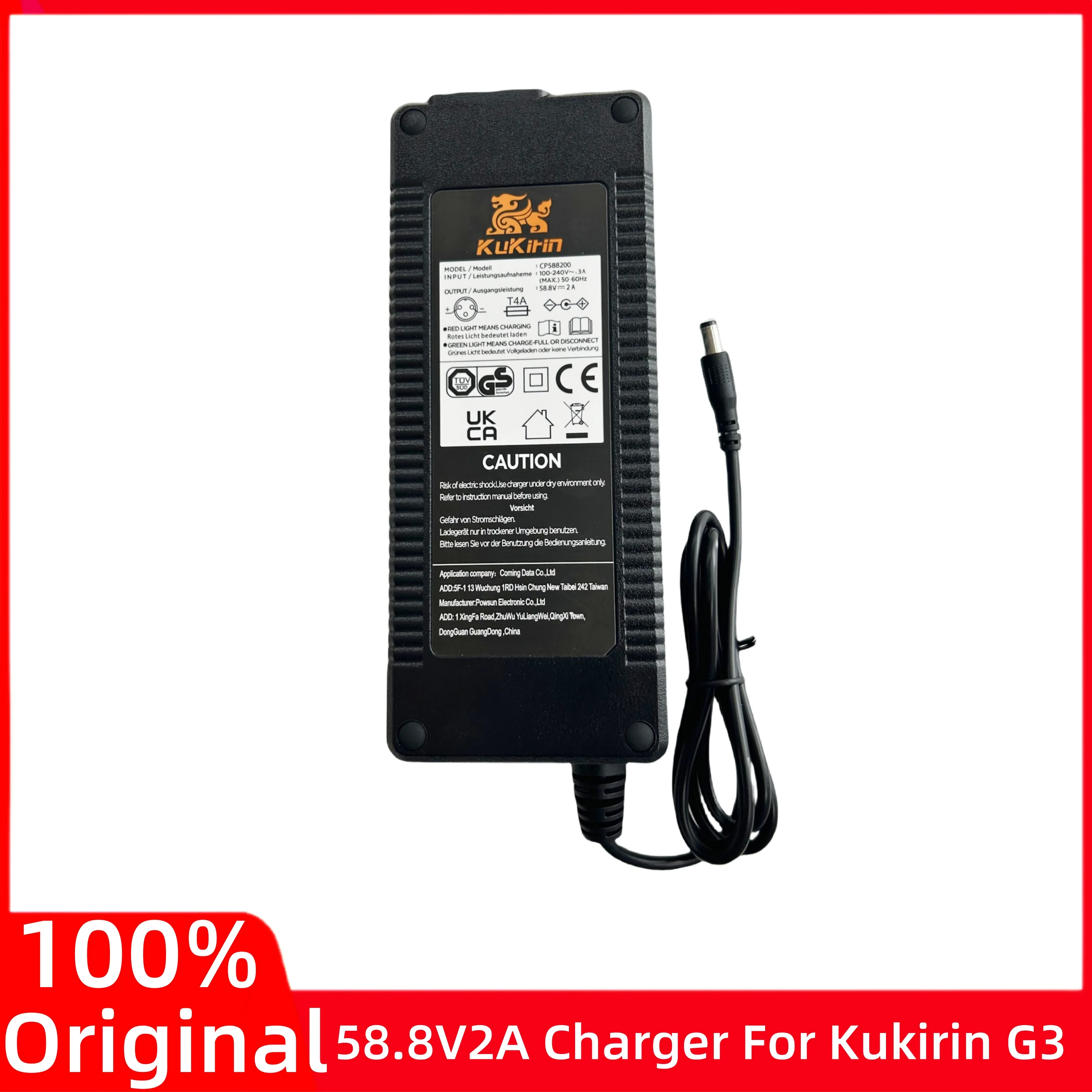 

Original 58.8V 2.0A Lithium Charger For Kugoo Kukirin G3 Electric Scooter Battery Charger Parts Replacement Accessories