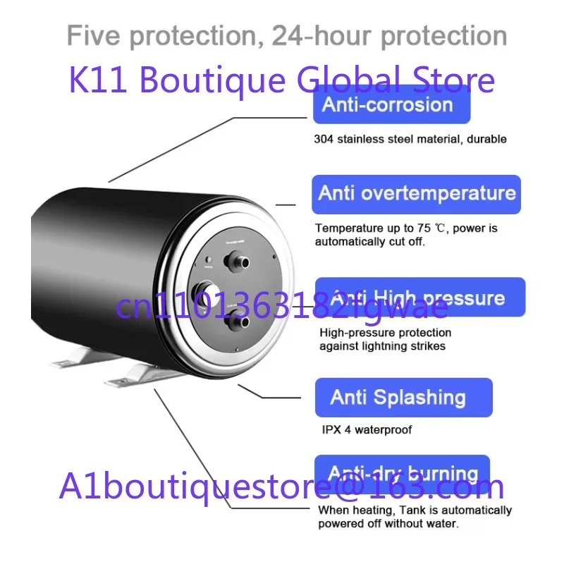 200w 12v 15L 20L Storage Electric Water Heaters Are Suitable for Hotel Bathrooms
