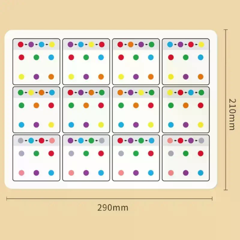 1 Set Children's Gift Visual Tracking Focus And Attention Training Card Color And Number Recognition Ideal Memory Improvement