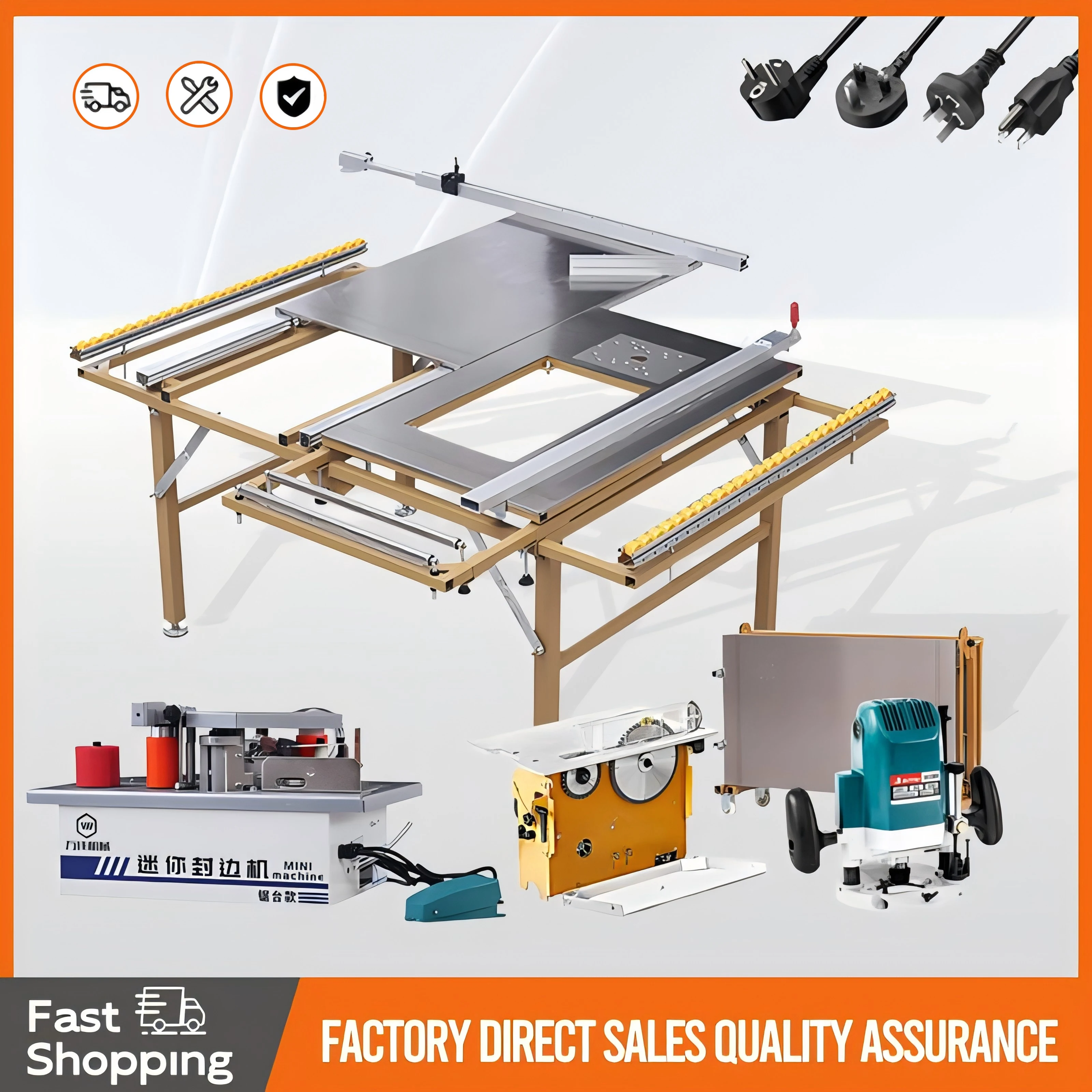 Wanjia Saw Table Woodworking Precision Special Cutting Saw Multi-function Shelf Workbench All-in-one Folding Cutting Saw