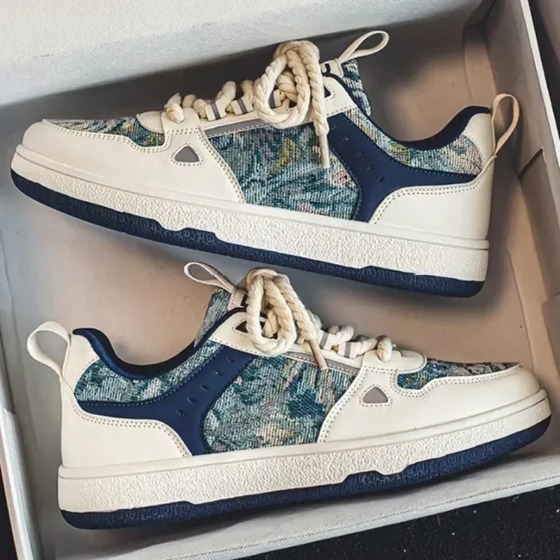 

Ван Гог, мужская и женская повседневная обувь, мужские кроссовки на платформе, повседневная обувь для скейтбординга для девочек, туфли на плоской подошве с 3D граффити, Звездная ночь