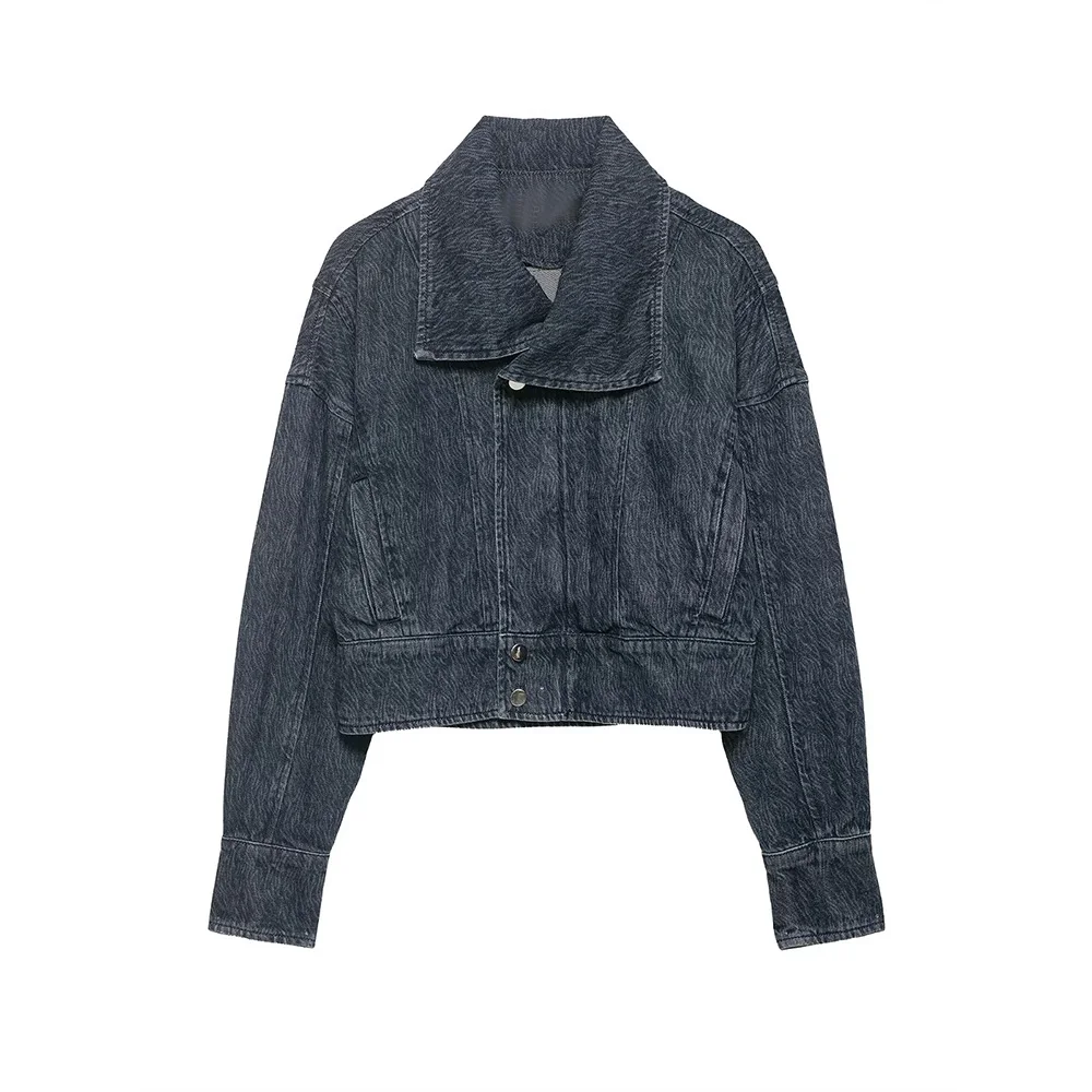 Chaqueta vaquera de moda para mujer, nueva colección verano 2026, estilo retro, manga larga, con bolsillos, versátil, informal, elegante, sobrecamisa.