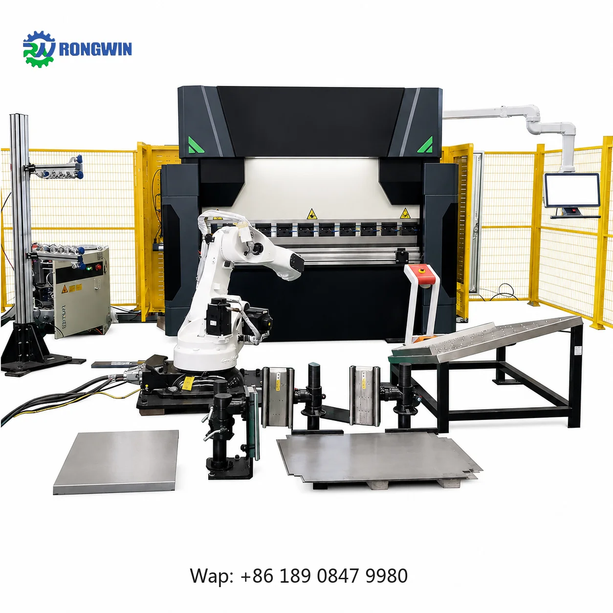 【Hot】RWP-Robot Series Robotic Press Brake RONGWIN Automated Bending Cell CNC Robot Press Brake for Sheet Metal Fabrication