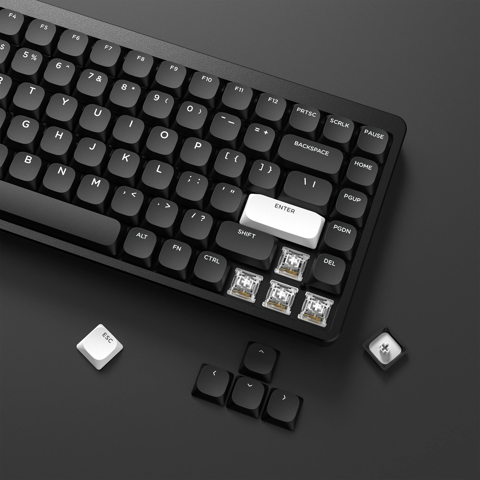 Imagem -04 - Pbt Keycaps para Teclado Mecânico Gamer Low Profile Wob Slim Double Shot Gateron Cherry mx Switch 60 65 75 Chave 129