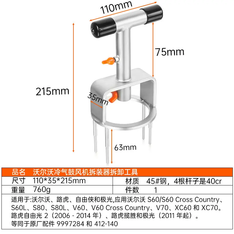 Disassembly and installation tool for air conditioning blower