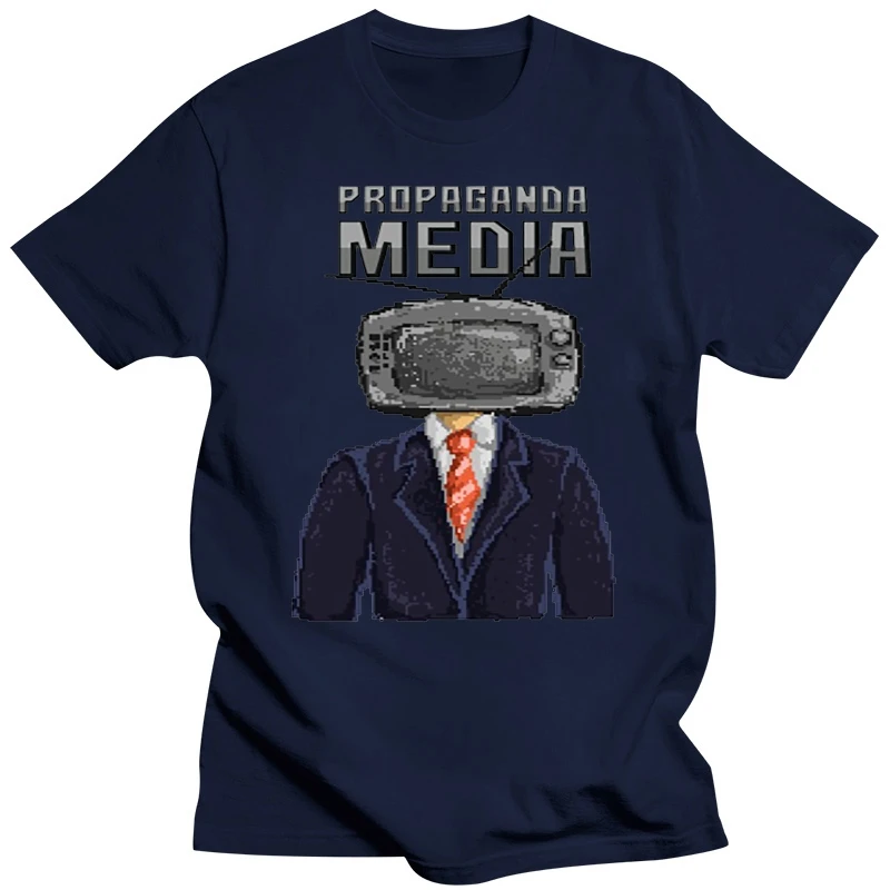 80s 8 bit blocky Propaganda Media Television Adult T Shirt