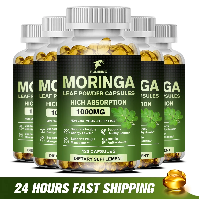 Moringa Oleifera Capsulas for Immune System, Energy & Metabolism Natural anti-inflammatory Helps Detox, Antioxidant, Weight Loss