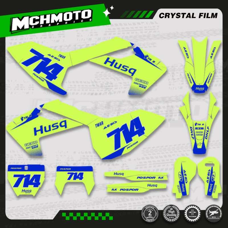 

MCHMFG Graphics Decal Stickers Kits For Husqvarna TC FC 125 250 350 450 2016 2017 2018 TE250 FE 2017 2018 2019