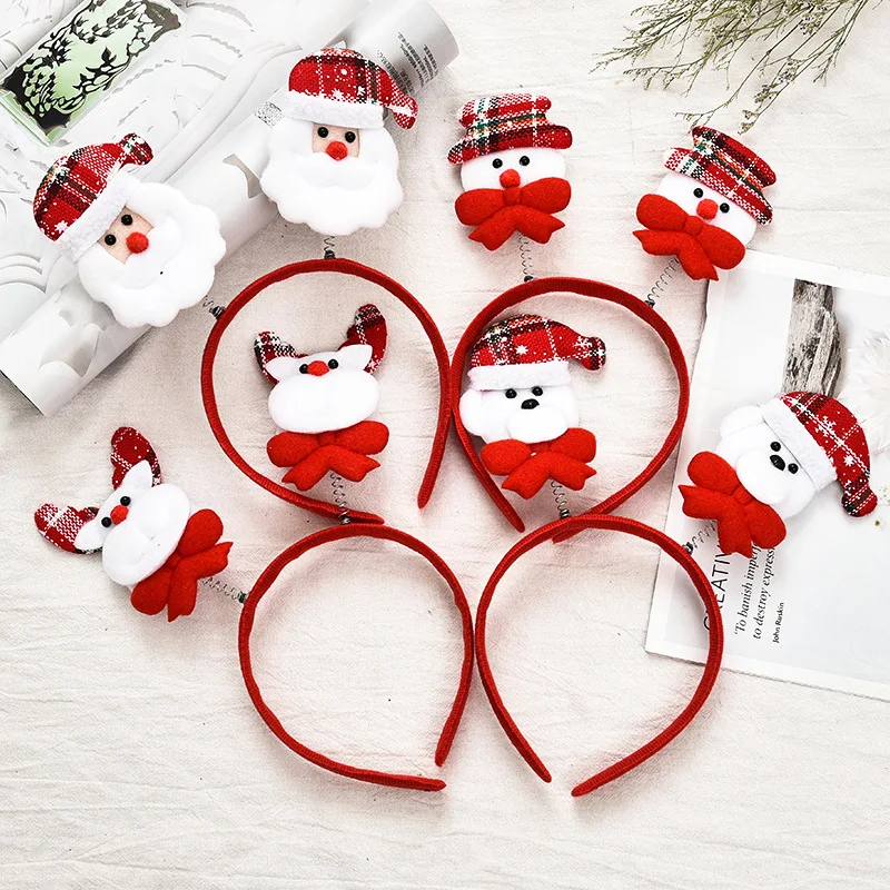 Hot Fashion Multicolor Christmas Decoration Supplies Princess Solid Antlers Head Buckle Children Adult Headwear Girls Hairband