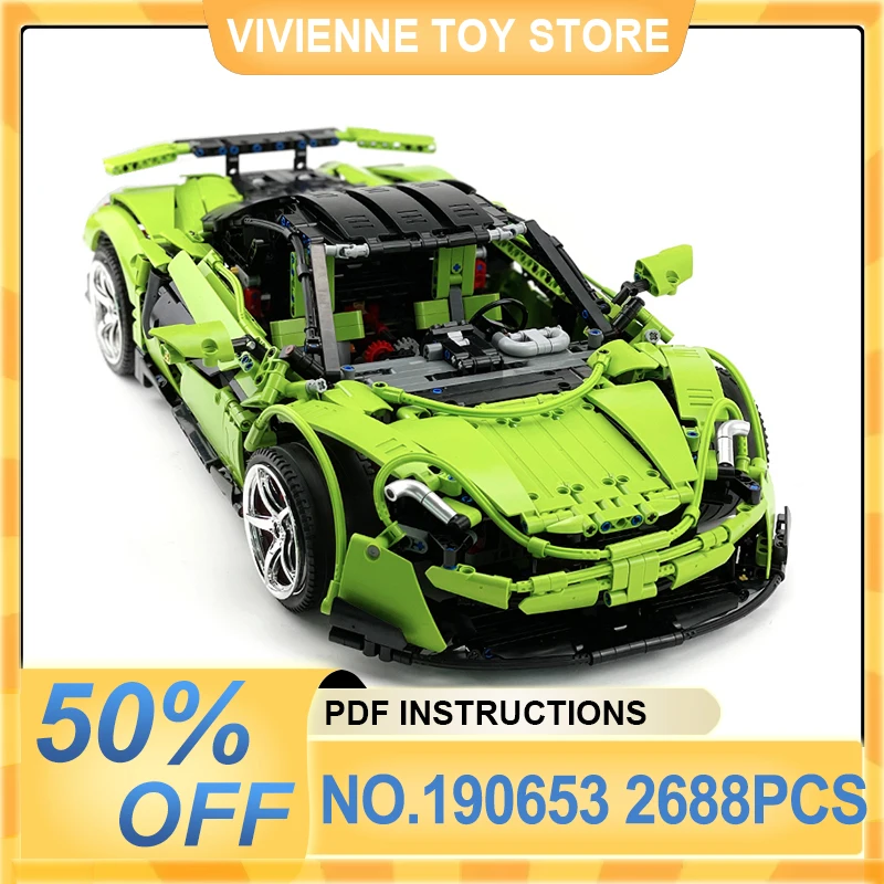 

MOC-190653 Technical Supercar Building Blocks Model, Luxury DIY Assembly Puzzle Toy, Creative Educational Birthday Gift For Kids