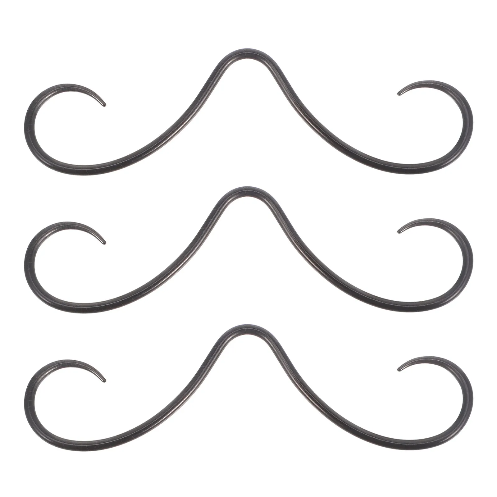 3Pcs Mustache Septum Ring Stainless Steel Nose Piercing Jewelry Halloween Party Birthday Gift Cool Septum Pincher