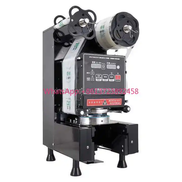 Commercial Electric Manual Milk Tea Cup Heat Sealing Machine Automatic Foil Equipment for Bag Pouch Film for Pearl Milk Tea