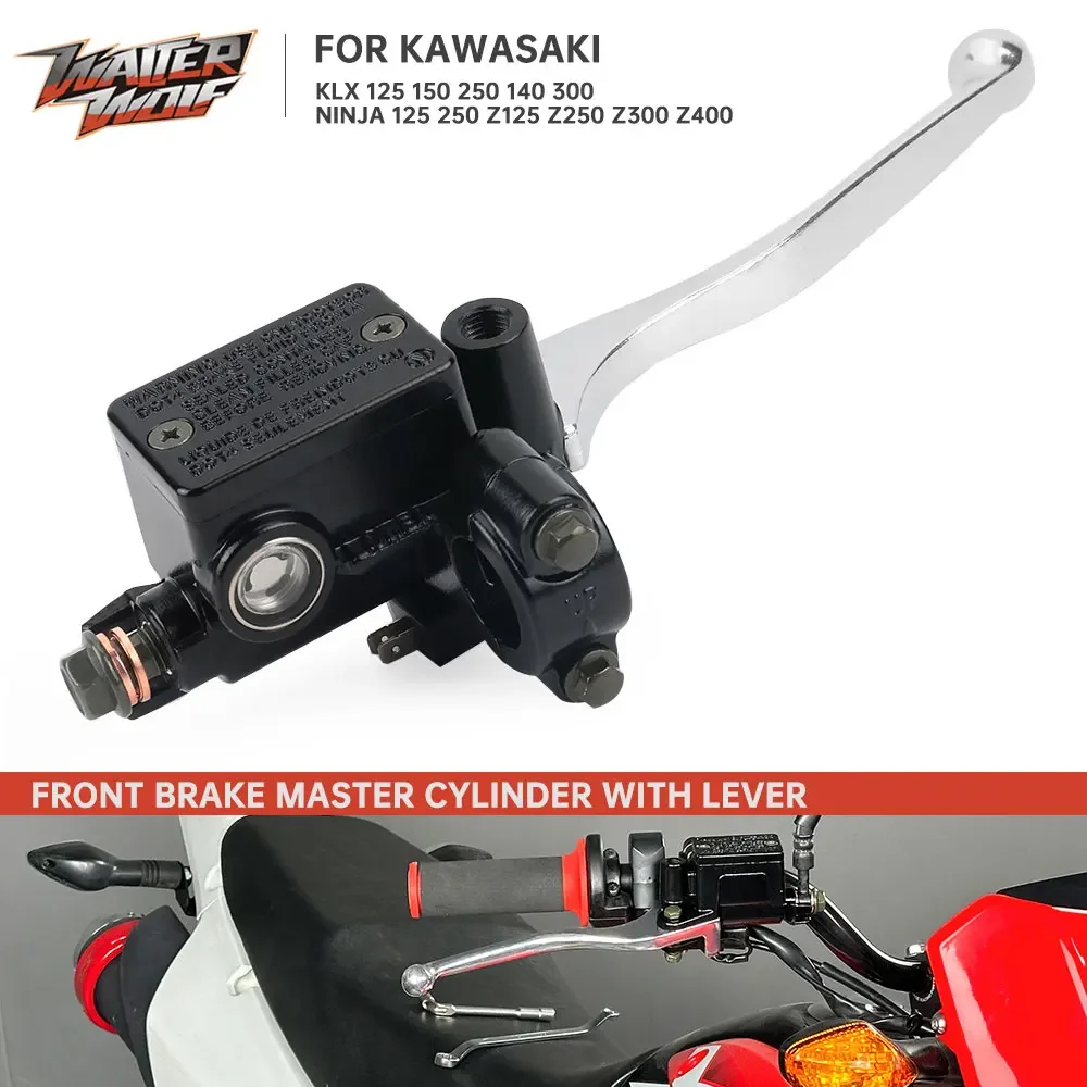Do Kawasaki Ninja 125 250 400 Z300 Z400 Dźwignia prawego pompy hamulcowej Z125 Z250 EX250 EX400 ER300 ER400 Versys-X 250 350