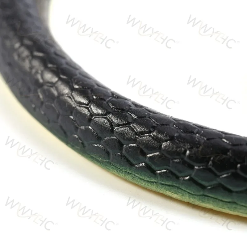 Realistic Large Black Rubber Snake Model Prank Gag Prop Lifelike Fake Serpent Decor Ornament