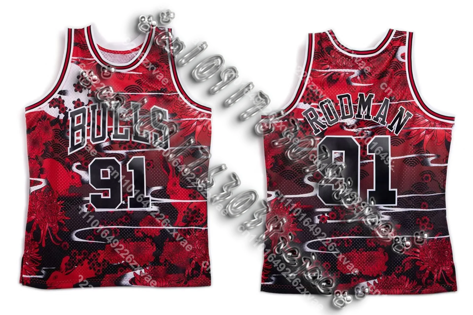 

Летний американский ретро-год кролика с элементами баскетбола, памятное издание, сетчатый жилет для фанатов, мужской и женский дышащий