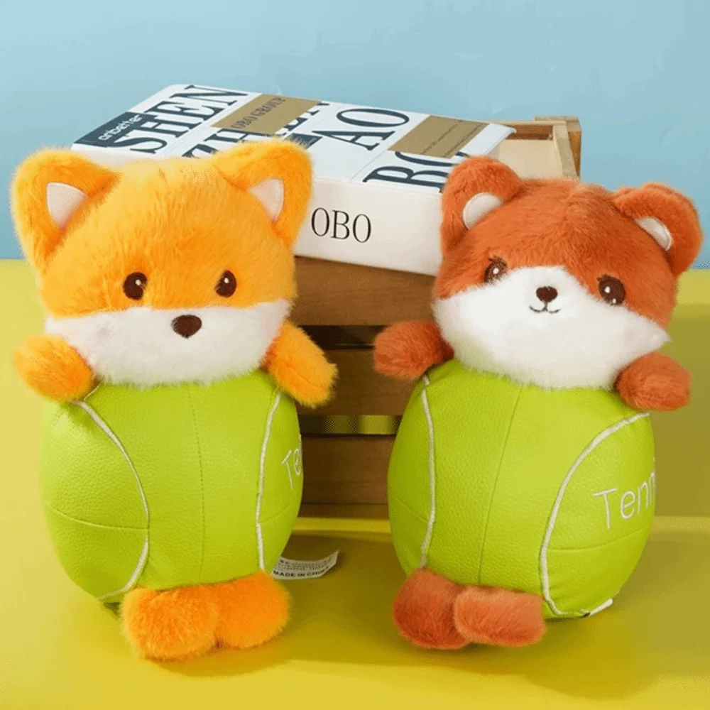 

Sports Series Tennis Raccoon Plush Toy PP Cotton Fluffy Baseball Duck Plush Dolls Soft Collection Basketball Pig Plush Toy