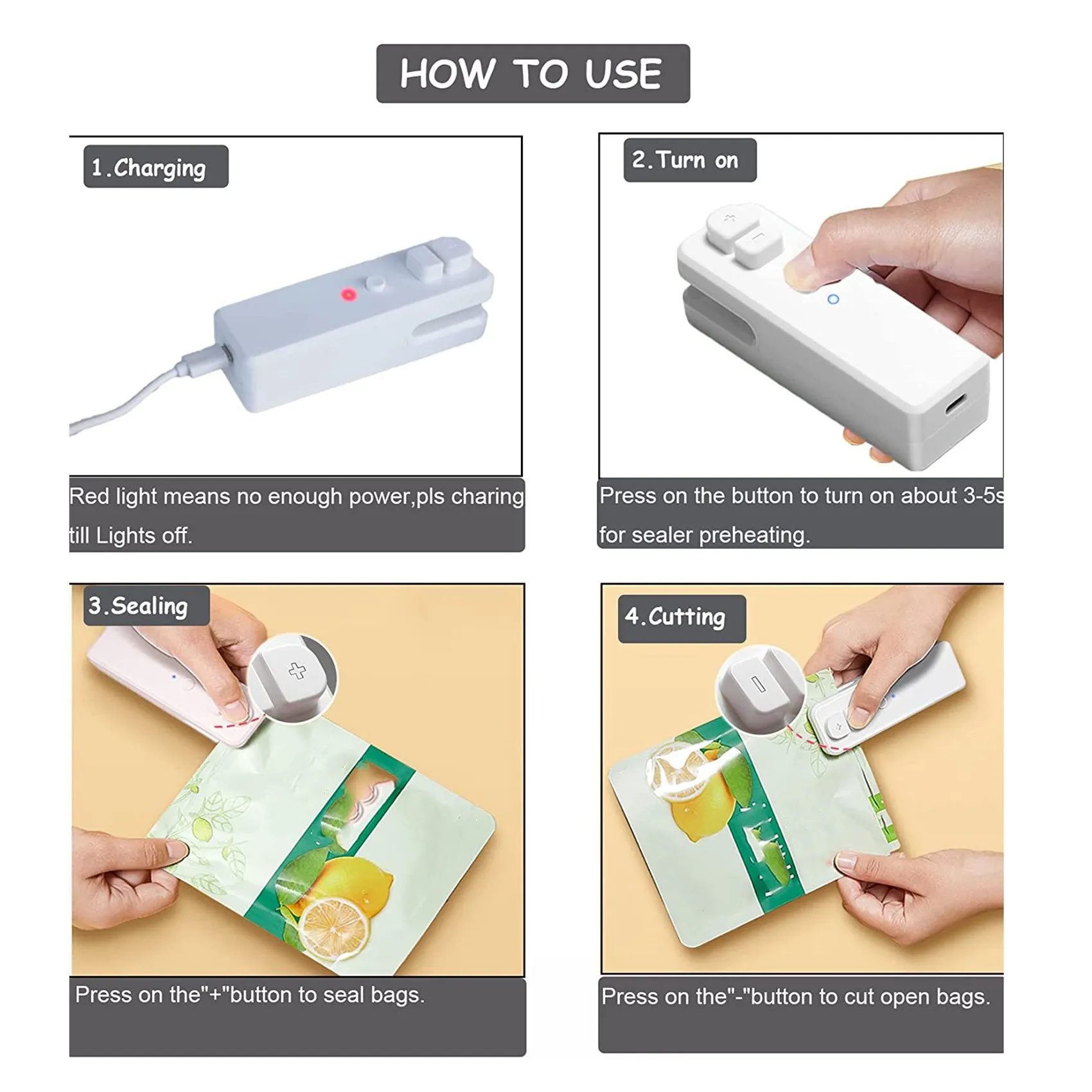 شحن USB آلة ختم حرارية صغيرة ، كيس تغليف بلاستيك للوجبات الخفيفة المنزلية ، آلة ختم صغيرة ، وردي