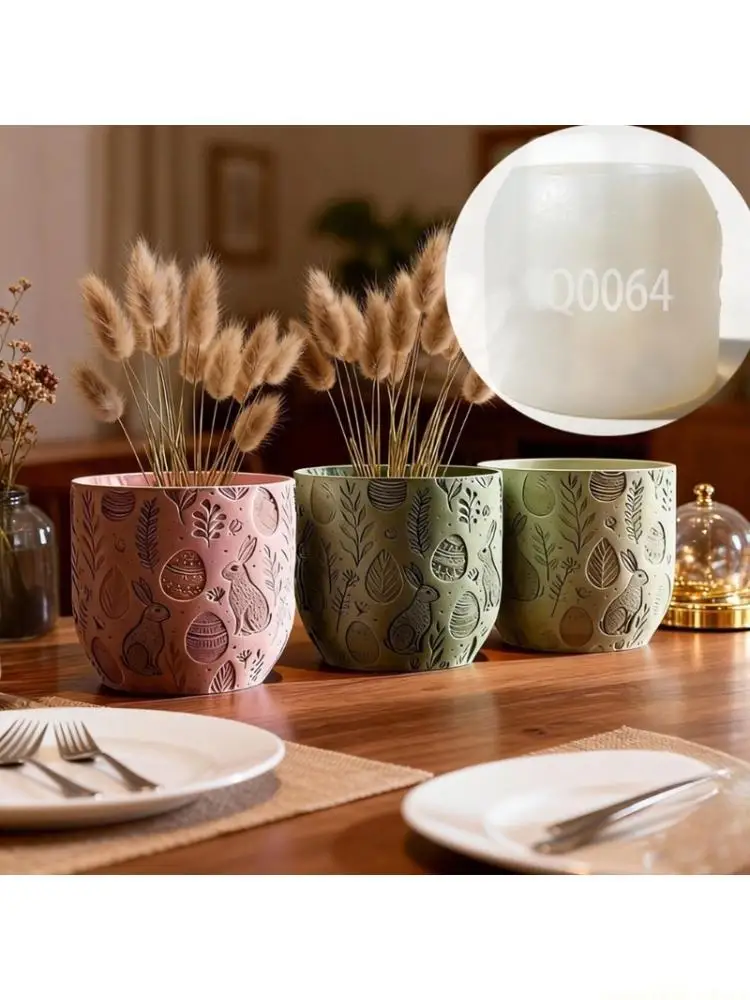 

QX2E Easter Cup Silicone Molds Easy Demolding For Making Holder Vase Holiday Decoration and Resin Casting