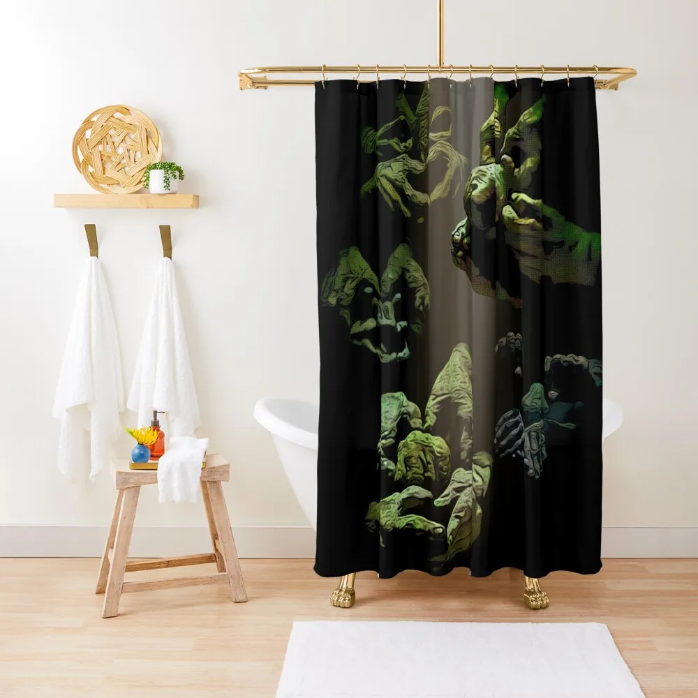 

Helping Hands Shower Curtain Washable Waterproof Fabric Shower Elegant Bathroom Cute Shower For Bathroom Set Curtain