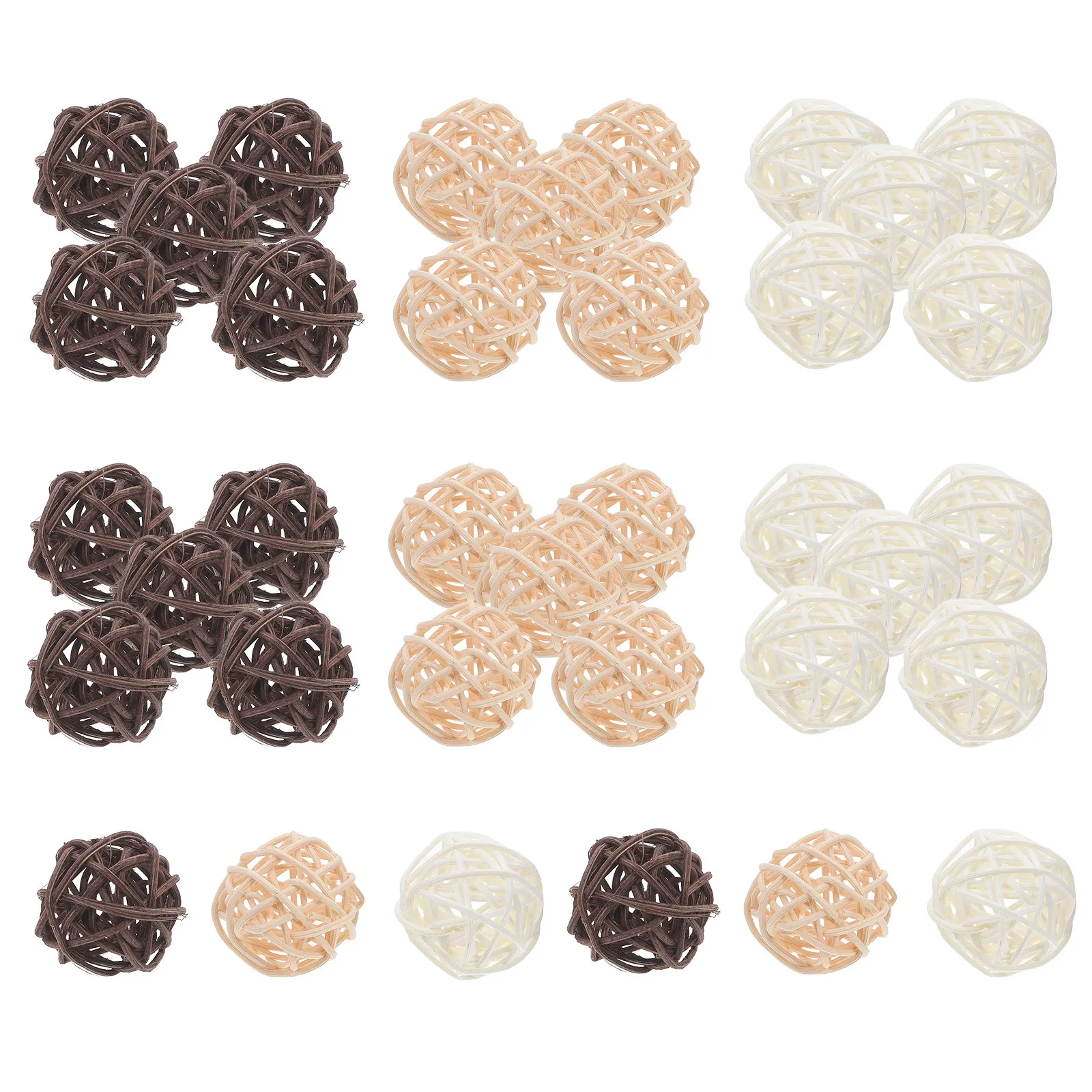 Home Office Backdrop - 36 Bolas de Rattan para Enchimento