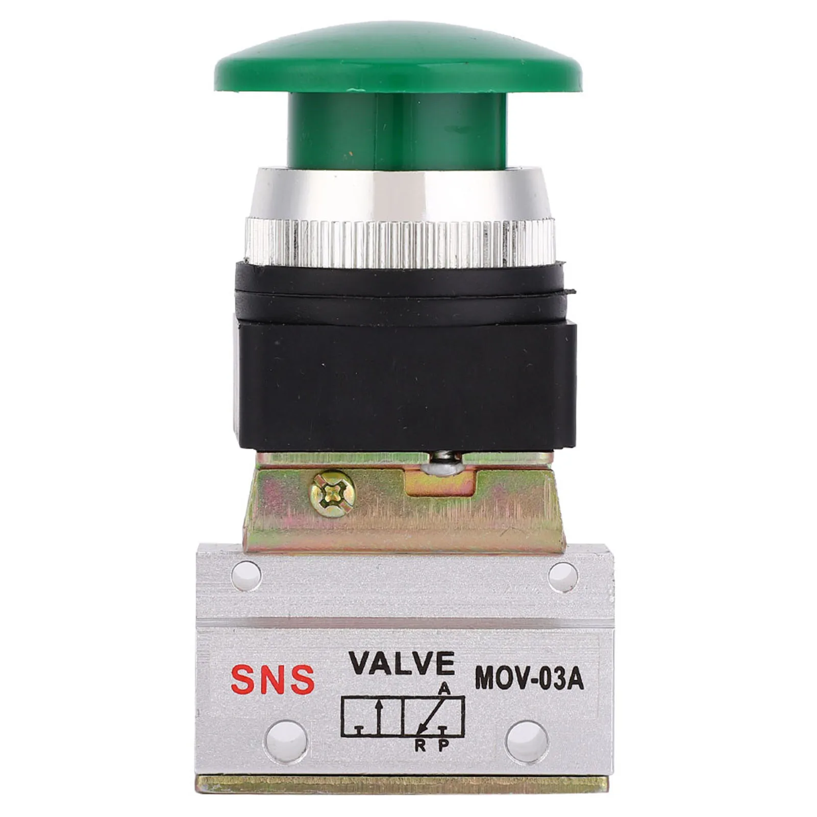 MOV-03A Push Button Pneumatic Mechanical Valve 2 Position 3 Way G1/8 Pneumatic Mechanical Valve Push Button Switch MOV-03A