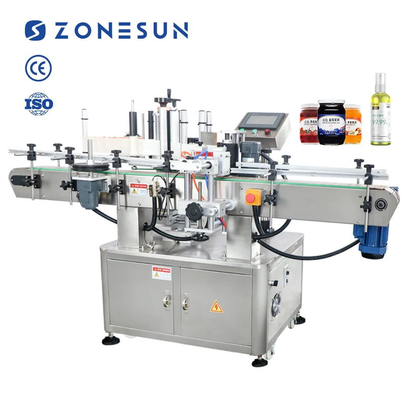 ZS-TB260 Vial Glass Jar Can Sticker Wine Water Bottle Automatic Round Bottle Labeling Machine for Round Bottles