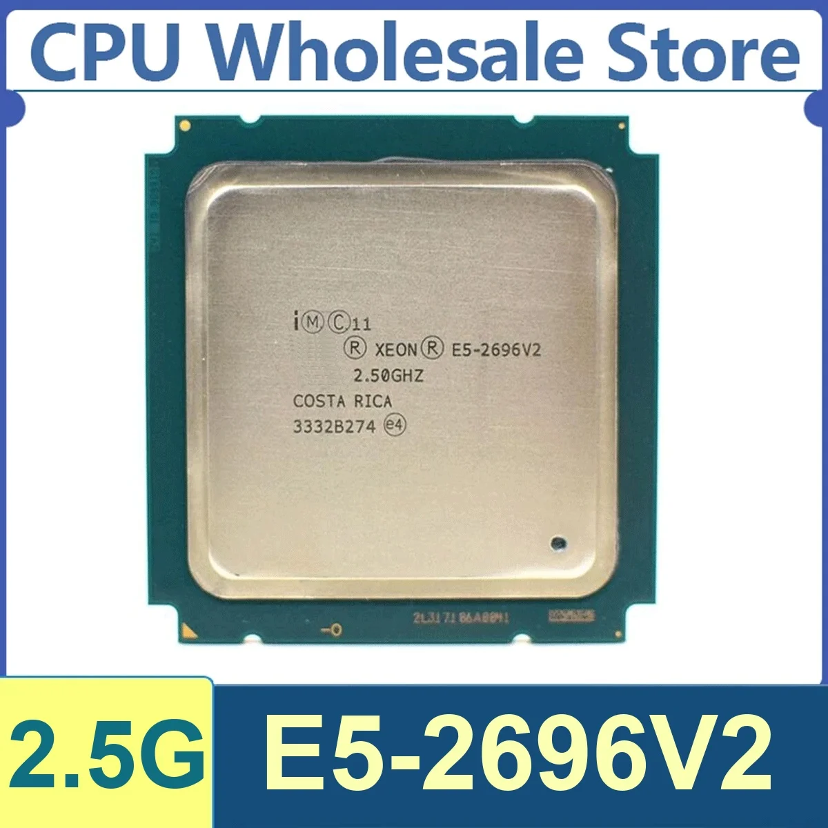 Xeon E5-2696V2 8 Core 16 Thread 2.8GHz 115W 25MB Cache 22nm LGA 2011 SR1LX  DDR3-1866 Mhz Ivy Bridge-EP
