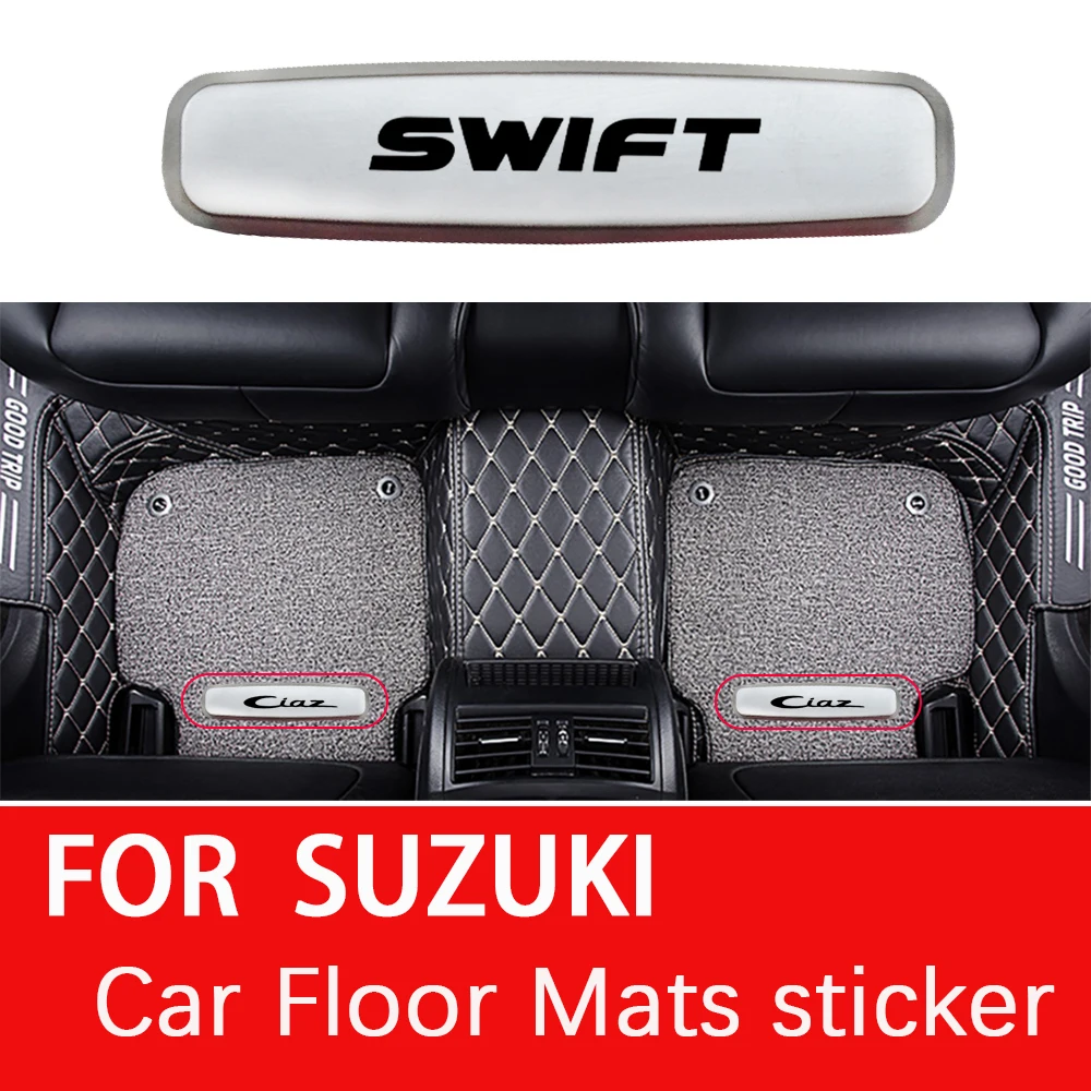 Car Carpet Emblems For suzuki ALTO BALENO Equator CELERIO Ciaz ERTIGA GRAND VITARA HUSTLER IGNIS KIZASHI LAPIN SAMURAI Swift SX4