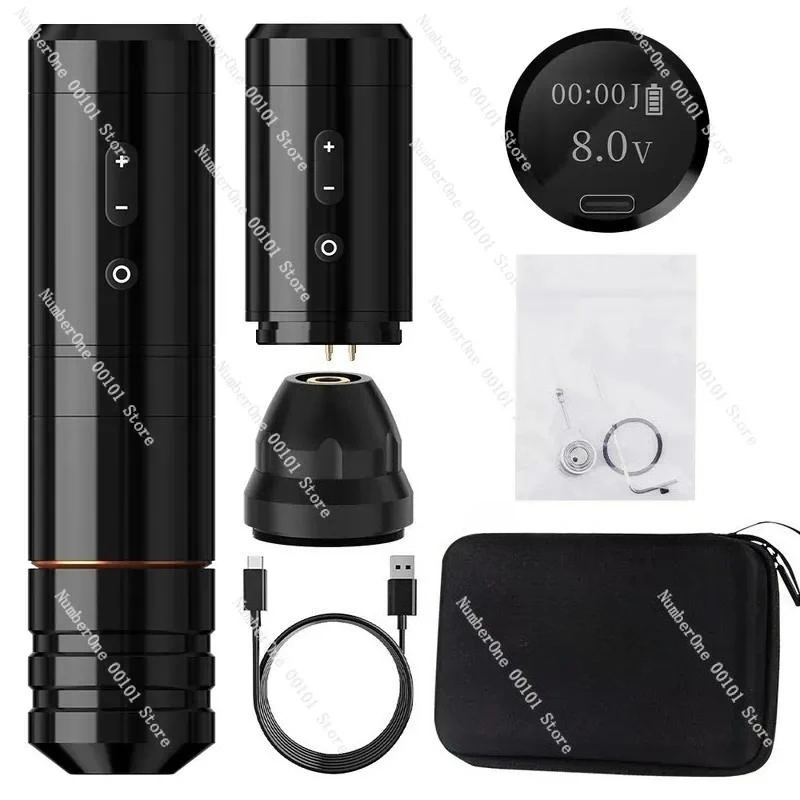 Professional Wireless Tattoo Pen Machine Brushless Motor Straight Pole All in One Device for Artists Portable Rotary