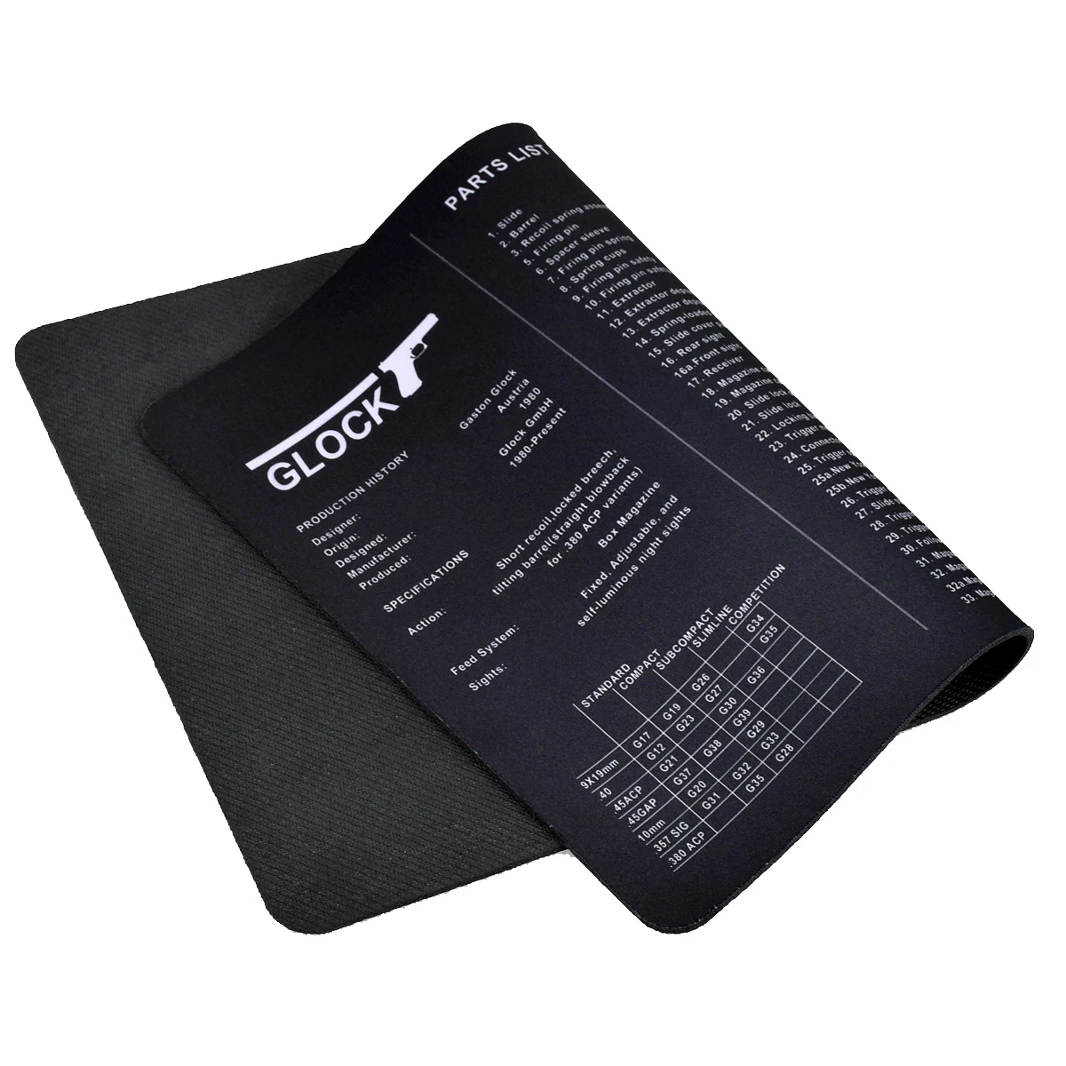 Mouse Pad Sig Sauer P320 P229 P365 P226 1911 PX4 Ruger LCP XD Smith Wessom MP9 RUGER SR HK USP Glock Gun Cleaning Rubber Mat